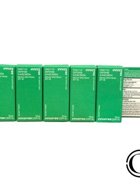 LOT OF 5 Innisfree Daily UV Defense Mineral Sunscreen SPF 36 - 1.65 oz TOTAL